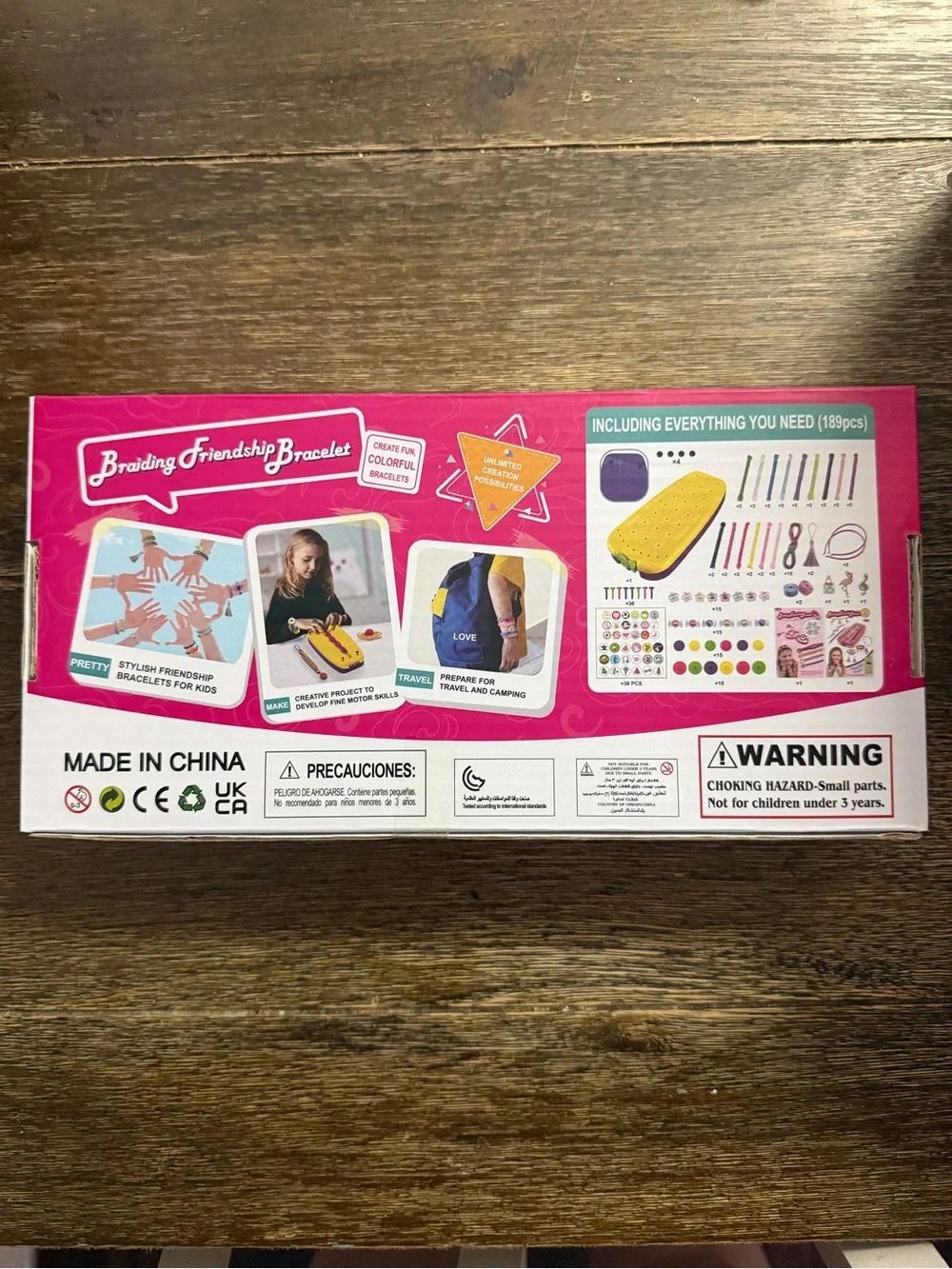 Braiding Friendship Bracelet Kit for Kids - Purple and Pink